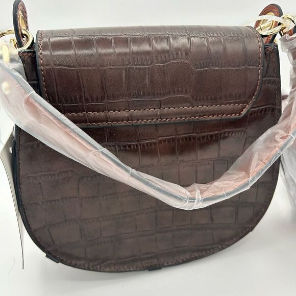 Steve Madden brown faux croc crossbody. New with tags! - Picture 2 of 7